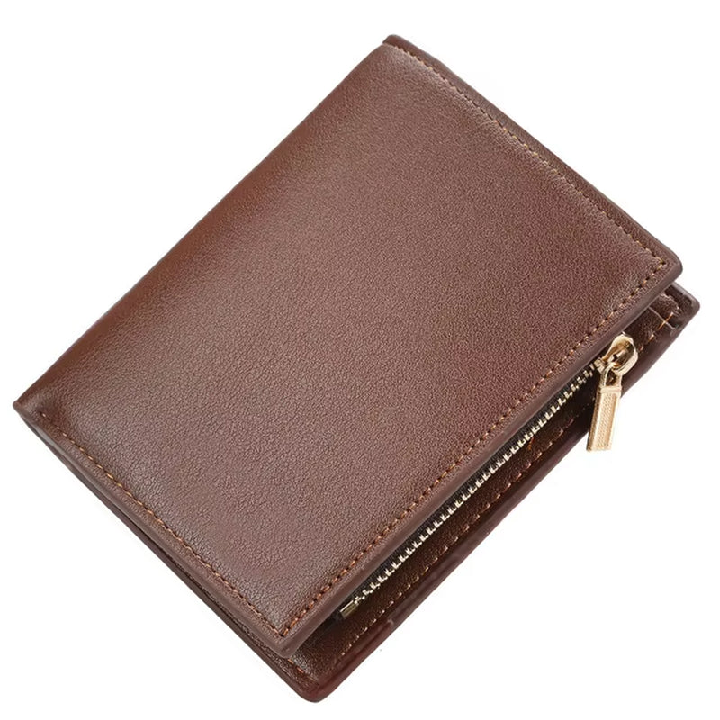 New Custom Wallets Men High Quality PU Leather Engraved Name Wallets Men Short Purse Personality Wallet Luxury Fathers Day Gift