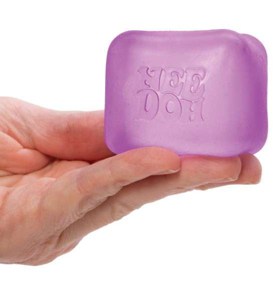 Nee Doh Nice Cube Stress Relief Toy - Fun Purple Squish Ball for Ages 3+ - 1 Count