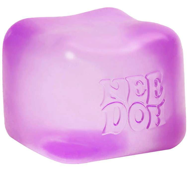 Nee Doh Nice Cube Stress Relief Toy - Fun Purple Squish Ball for Ages 3+ - 1 Count