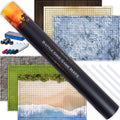DND Starter Set | 3 X Double Sides 24X 36 Game Grid Mat | 6 Terrains Includes Dry Erase Markers, Eraser, Dice and Clips